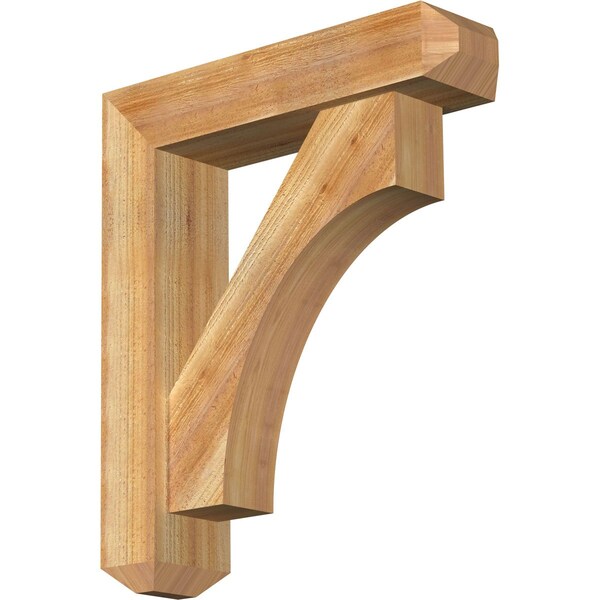 Ekena Millwork Westlake Craftsman Rough Sawn Bracket w/ Offset Brace, Western Red Cedar, 6"W x 24"D x 28"H BKT0604X24X28WTL04RWR - main